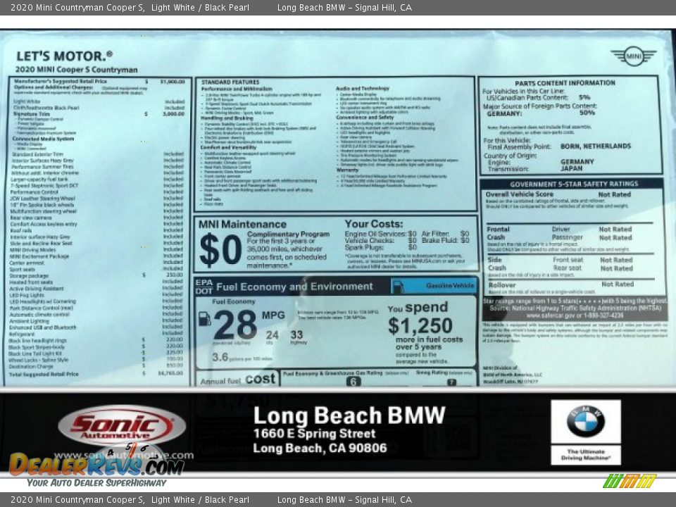 2020 Mini Countryman Cooper S Light White / Black Pearl Photo #10