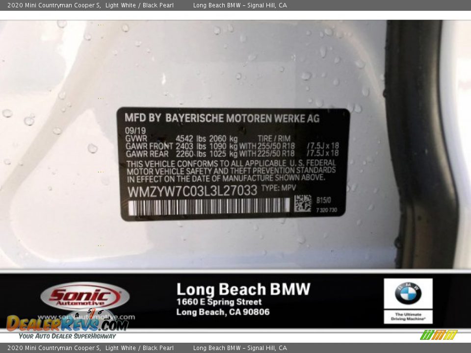 2020 Mini Countryman Cooper S Light White / Black Pearl Photo #11