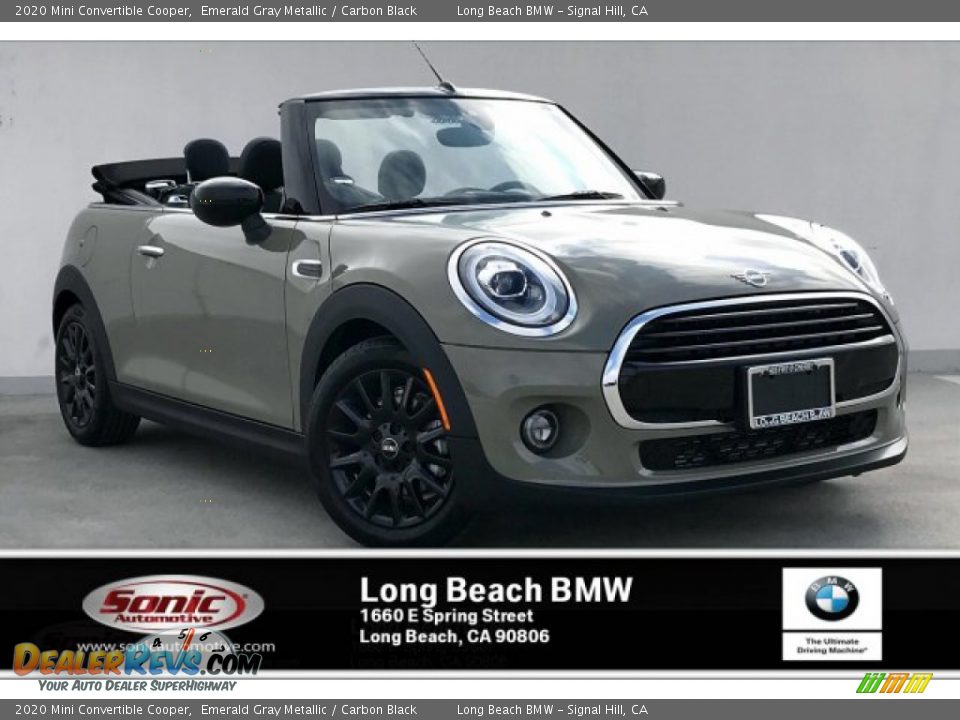 2020 Mini Convertible Cooper Emerald Gray Metallic / Carbon Black Photo #1