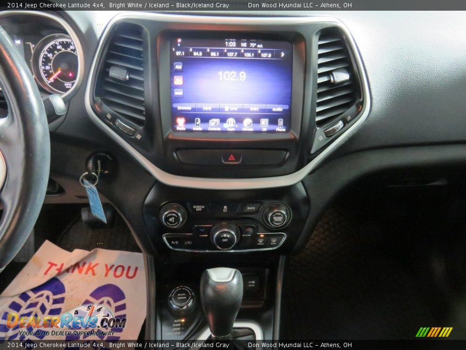 2014 Jeep Cherokee Latitude 4x4 Bright White / Iceland - Black/Iceland Gray Photo #36