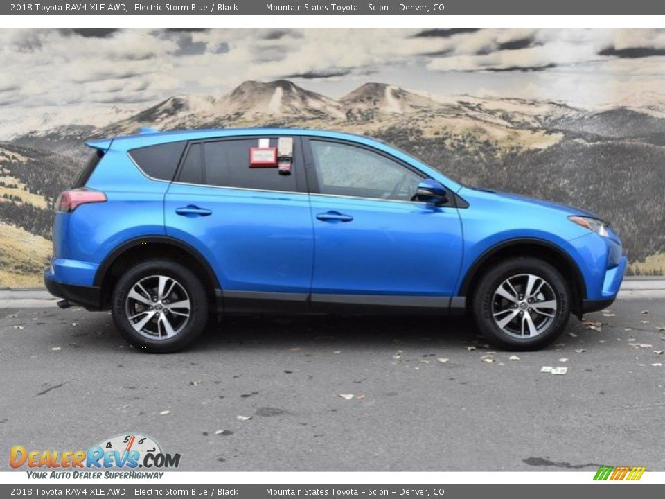 2018 Toyota RAV4 XLE AWD Electric Storm Blue / Black Photo #2