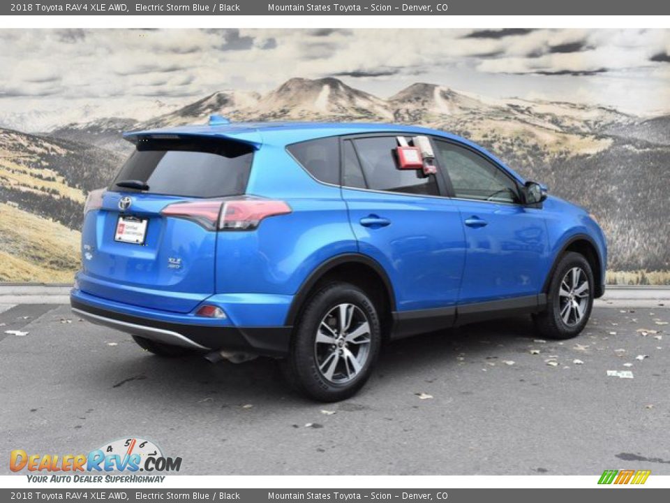 2018 Toyota RAV4 XLE AWD Electric Storm Blue / Black Photo #3