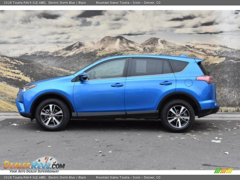 2018 Toyota RAV4 XLE AWD Electric Storm Blue / Black Photo #6