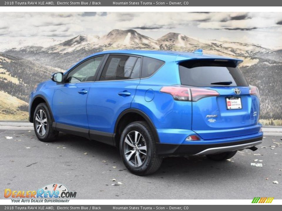 2018 Toyota RAV4 XLE AWD Electric Storm Blue / Black Photo #7