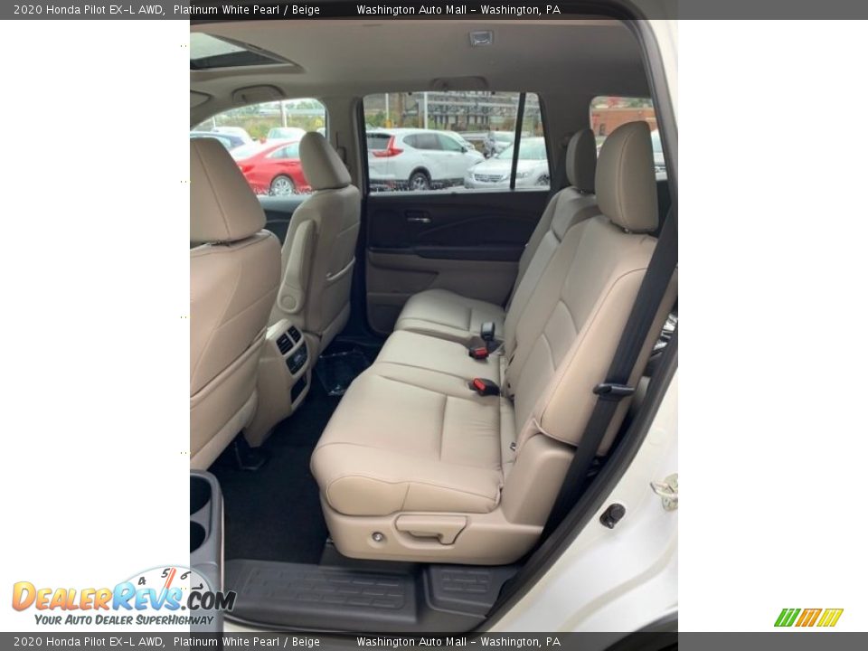 2020 Honda Pilot EX-L AWD Platinum White Pearl / Beige Photo #19