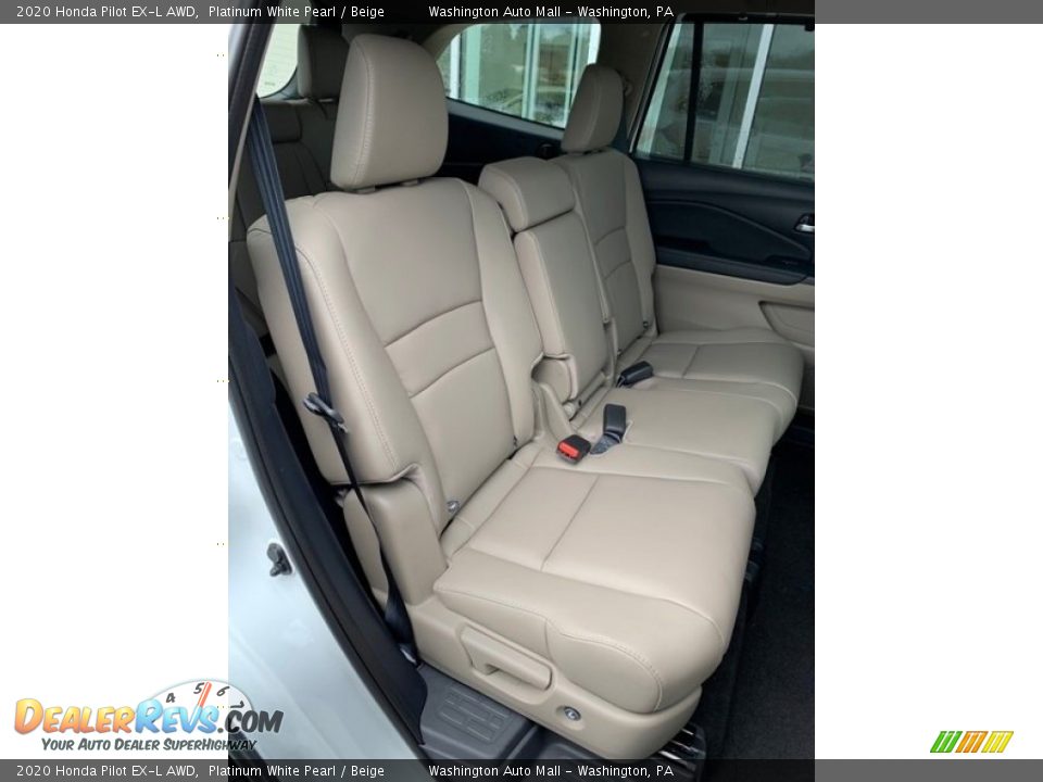 2020 Honda Pilot EX-L AWD Platinum White Pearl / Beige Photo #27
