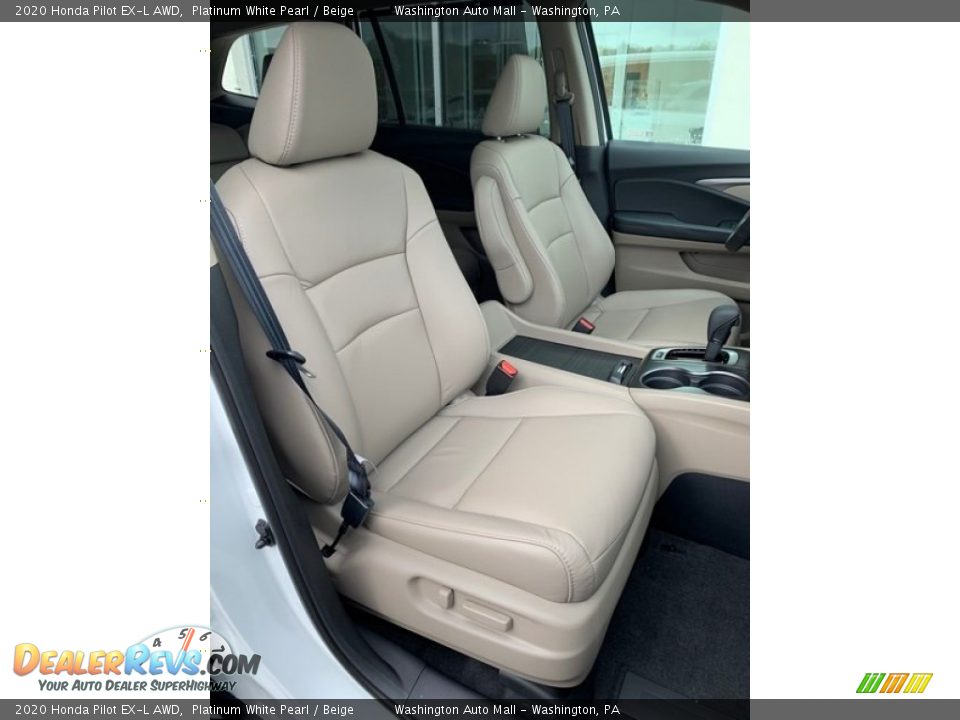 2020 Honda Pilot EX-L AWD Platinum White Pearl / Beige Photo #32