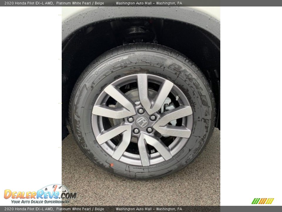 2020 Honda Pilot EX-L AWD Platinum White Pearl / Beige Photo #35