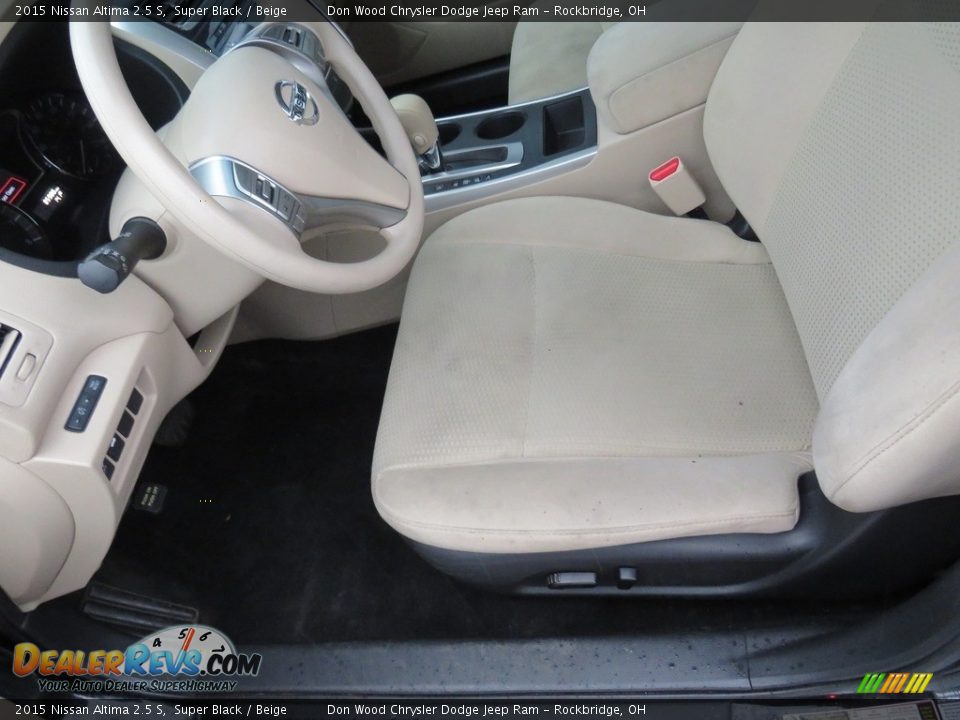 2015 Nissan Altima 2.5 S Super Black / Beige Photo #18