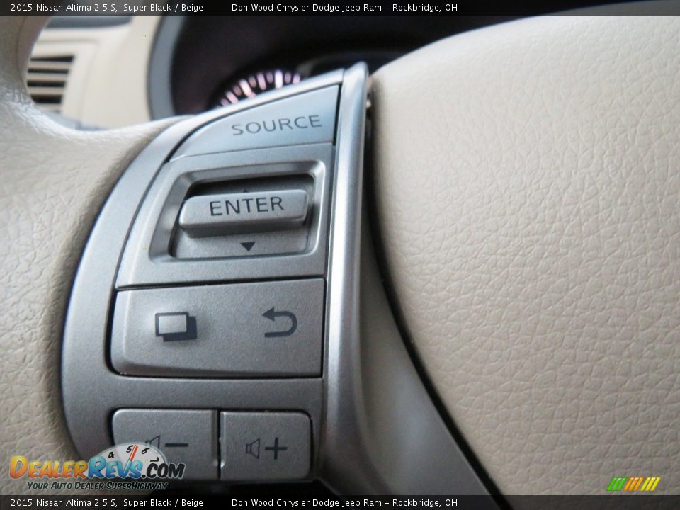 2015 Nissan Altima 2.5 S Super Black / Beige Photo #22