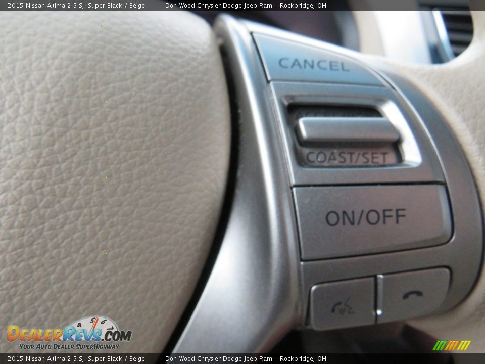 2015 Nissan Altima 2.5 S Super Black / Beige Photo #23
