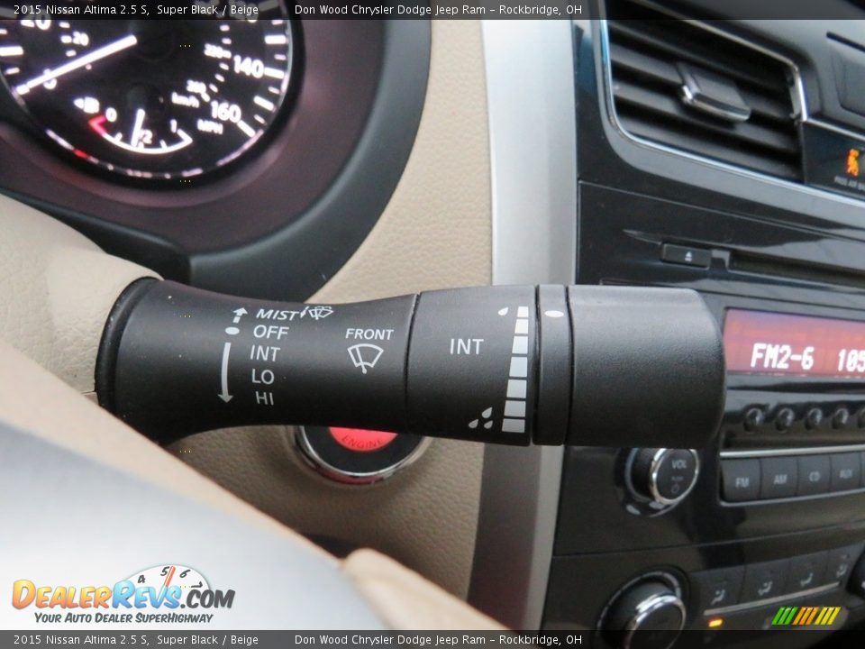 2015 Nissan Altima 2.5 S Super Black / Beige Photo #24