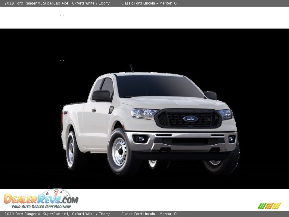 2019 Ford Ranger XL SuperCab 4x4 Oxford White / Ebony Photo #4