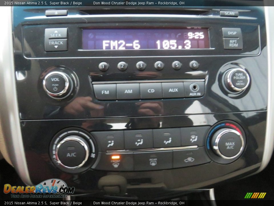 2015 Nissan Altima 2.5 S Super Black / Beige Photo #25