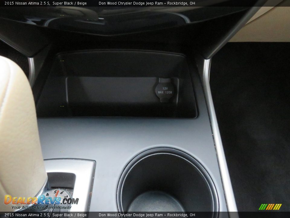 2015 Nissan Altima 2.5 S Super Black / Beige Photo #26
