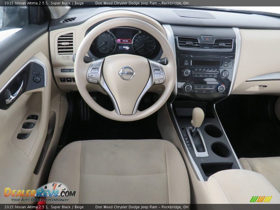 2015 Nissan Altima 2.5 S Super Black / Beige Photo #33
