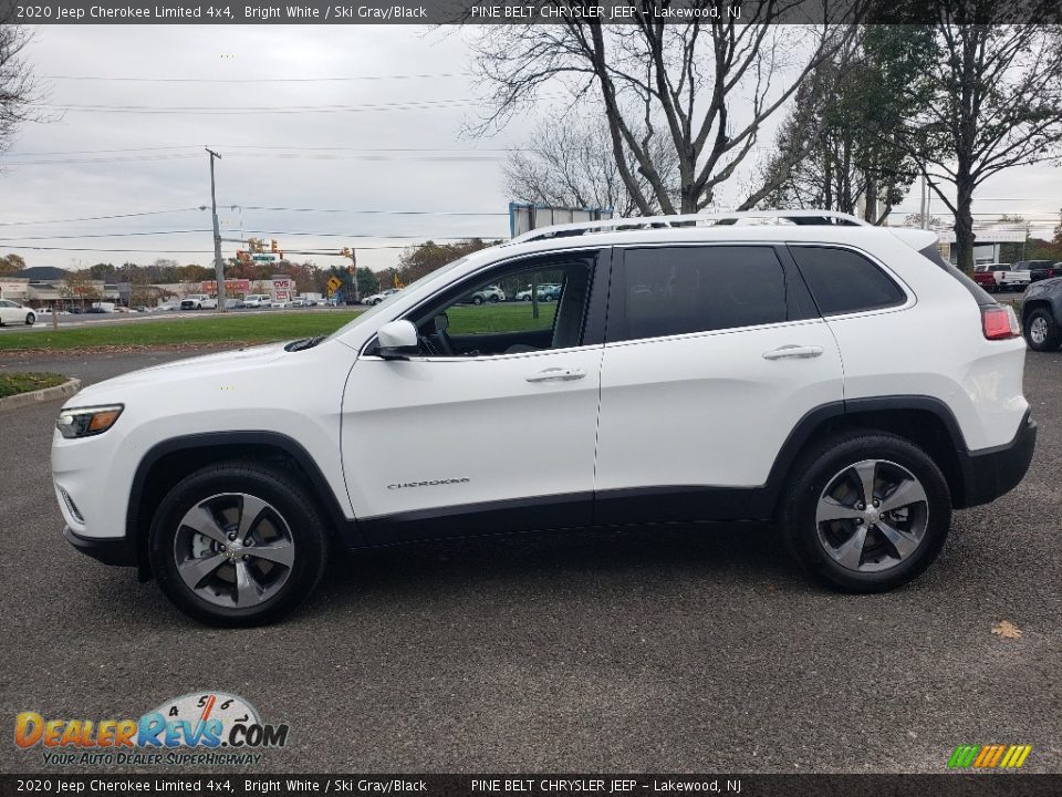 2020 Jeep Cherokee Limited 4x4 Bright White / Ski Gray/Black Photo #3