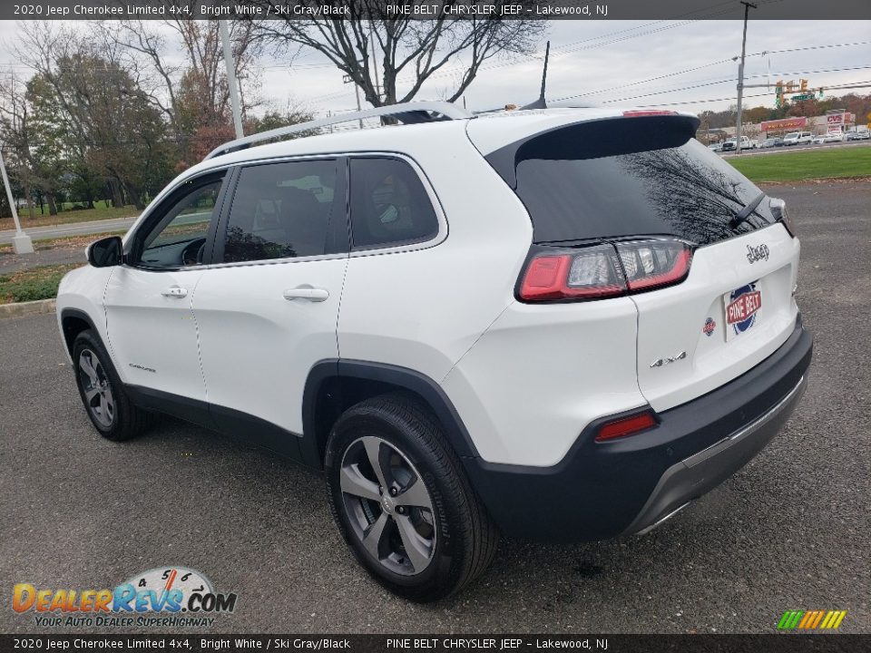 2020 Jeep Cherokee Limited 4x4 Bright White / Ski Gray/Black Photo #4