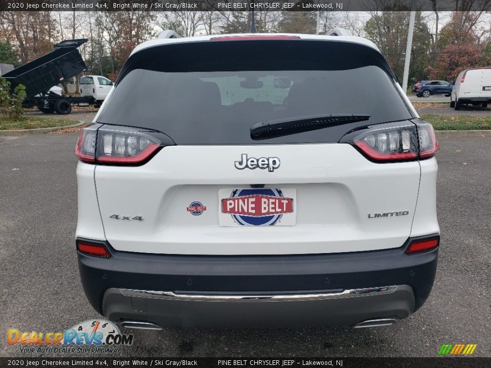 2020 Jeep Cherokee Limited 4x4 Bright White / Ski Gray/Black Photo #5