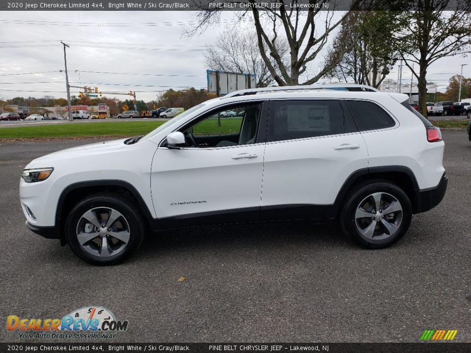 2020 Jeep Cherokee Limited 4x4 Bright White / Ski Gray/Black Photo #3