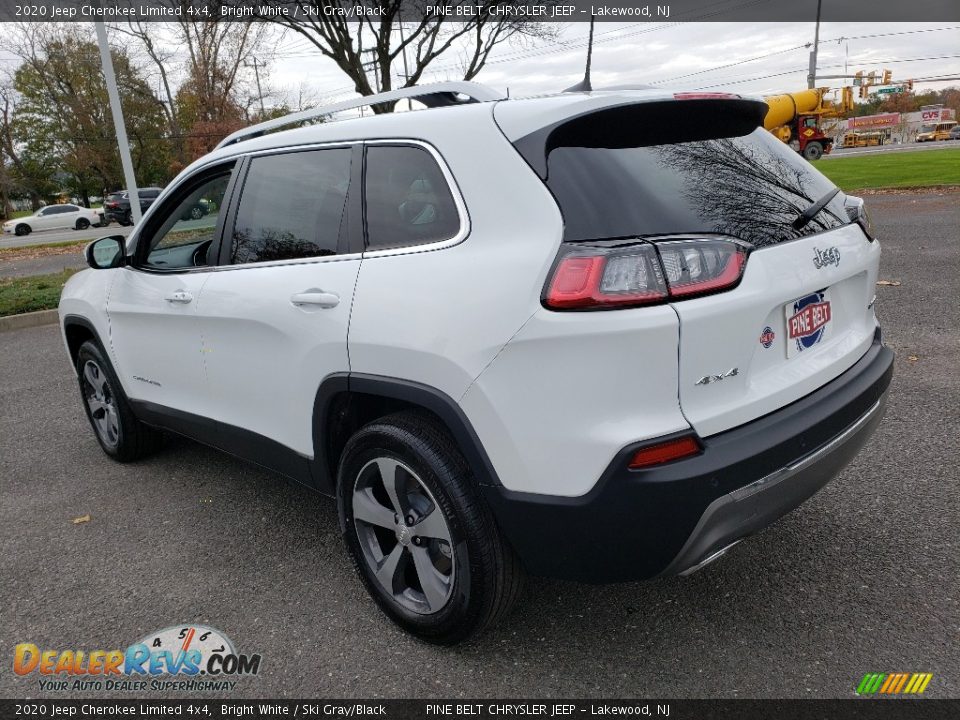 2020 Jeep Cherokee Limited 4x4 Bright White / Ski Gray/Black Photo #4