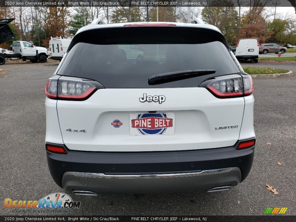 2020 Jeep Cherokee Limited 4x4 Bright White / Ski Gray/Black Photo #5