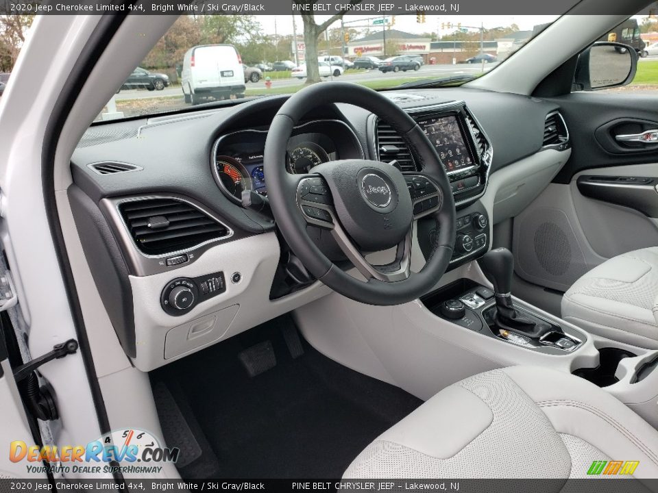 2020 Jeep Cherokee Limited 4x4 Bright White / Ski Gray/Black Photo #7