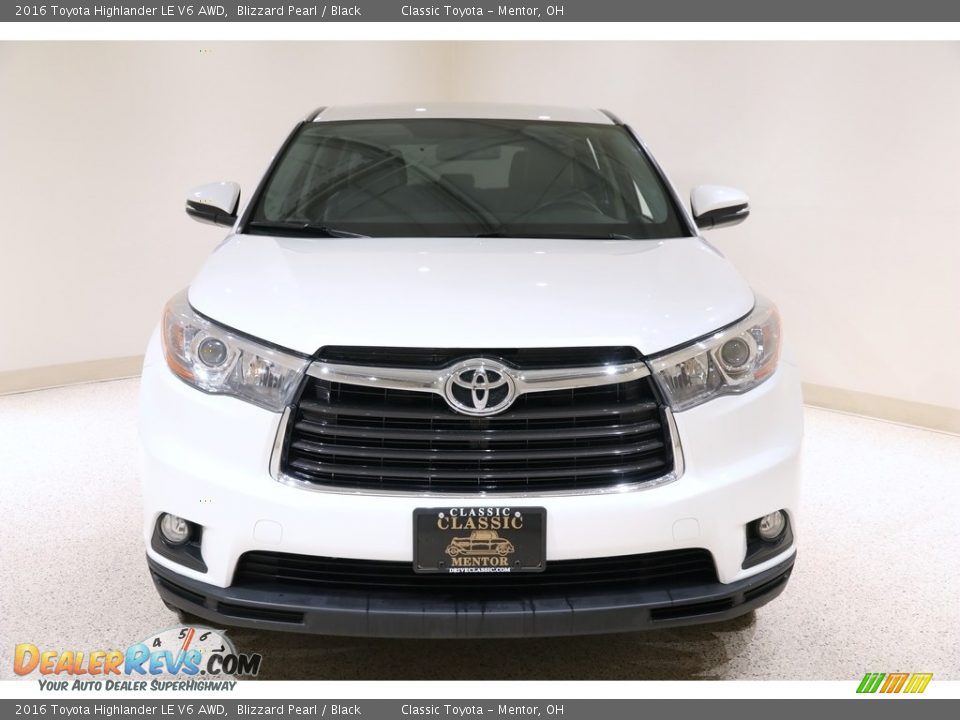 2016 Toyota Highlander LE V6 AWD Blizzard Pearl / Black Photo #2