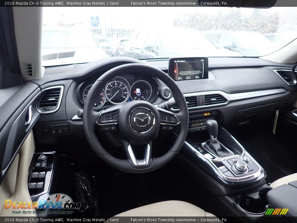 2019 Mazda CX-9 Touring AWD Machine Gray Metallic / Sand Photo #9