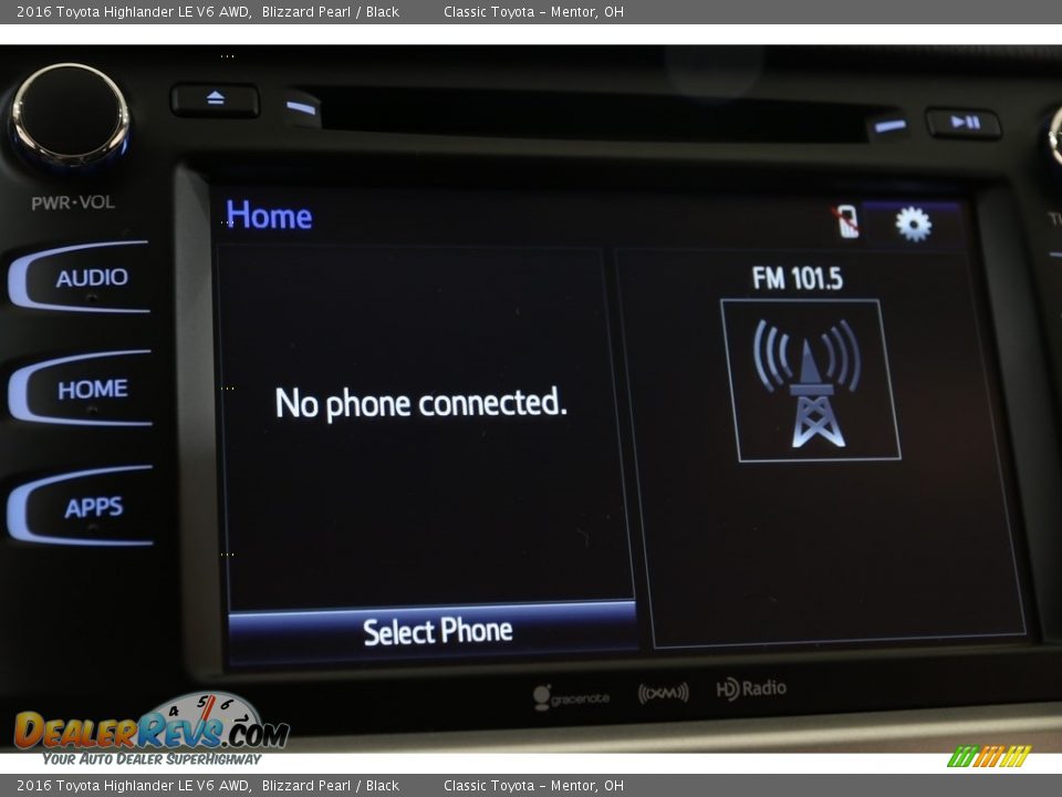 2016 Toyota Highlander LE V6 AWD Blizzard Pearl / Black Photo #9
