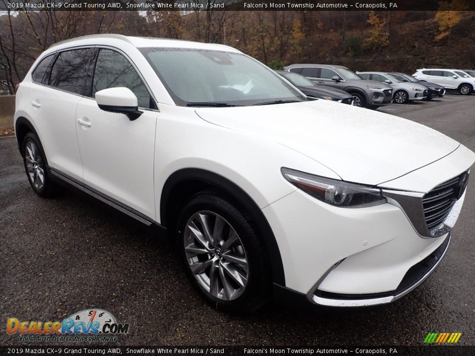 2019 Mazda CX-9 Grand Touring AWD Snowflake White Pearl Mica / Sand Photo #3