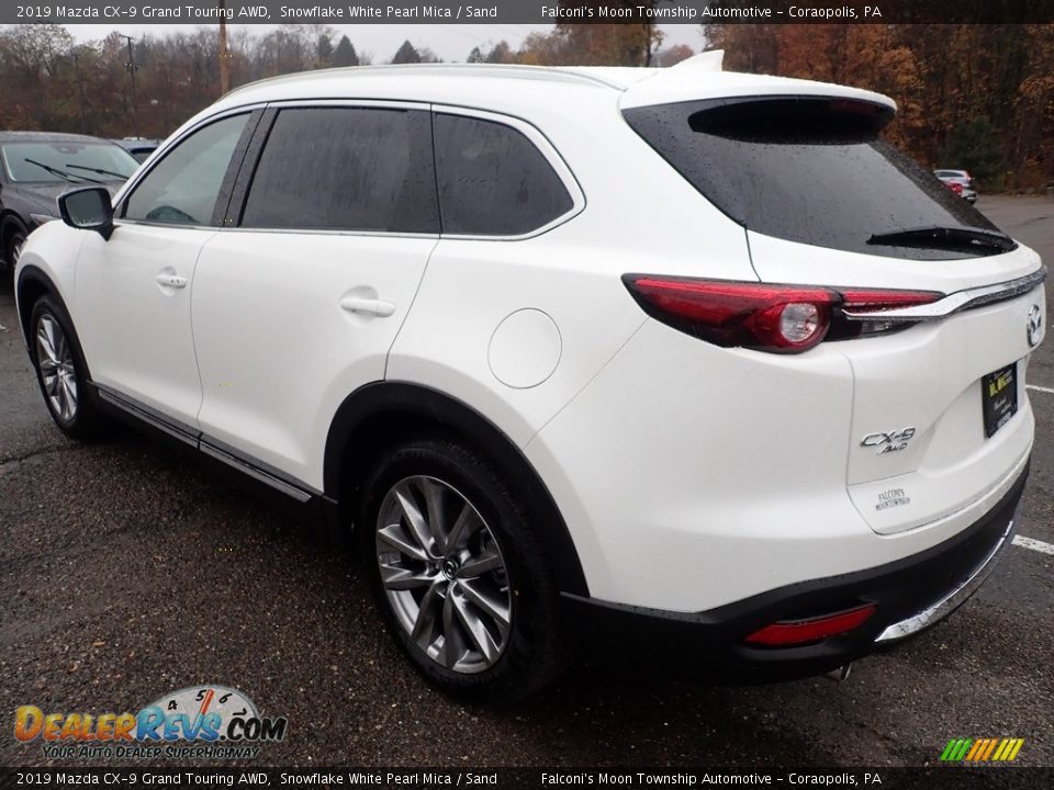 2019 Mazda CX-9 Grand Touring AWD Snowflake White Pearl Mica / Sand Photo #6