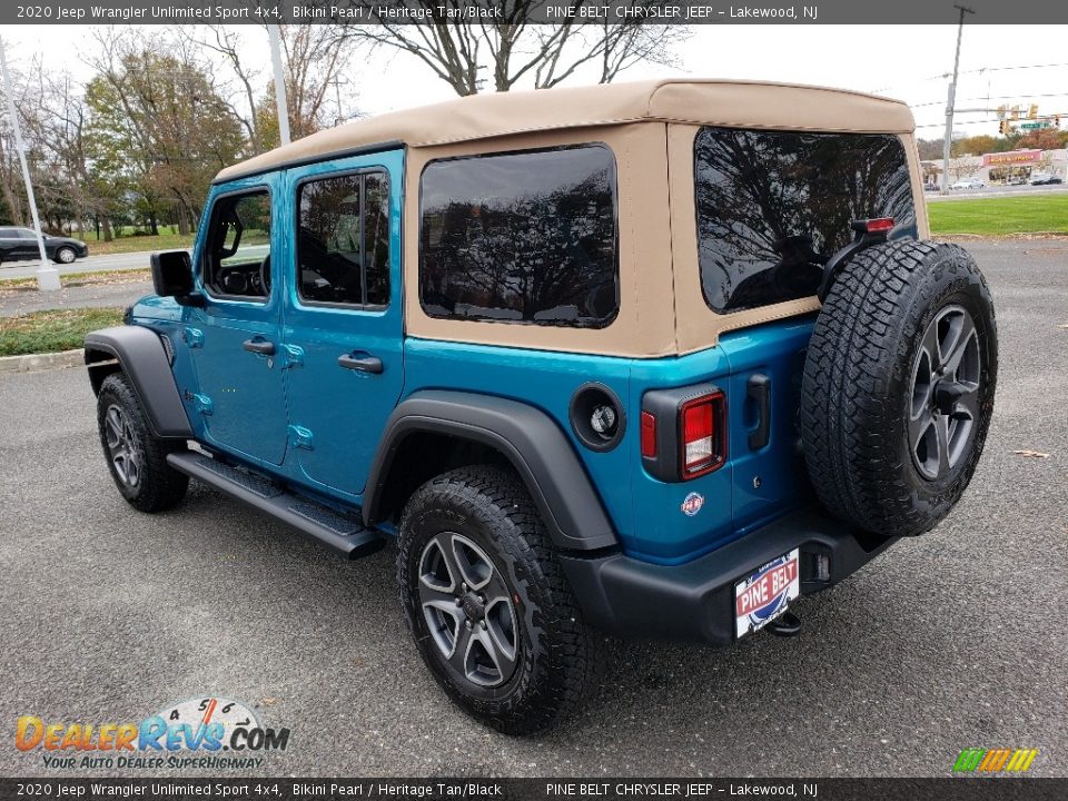 2020 Jeep Wrangler Unlimited Sport 4x4 Bikini Pearl / Heritage Tan/Black Photo #4