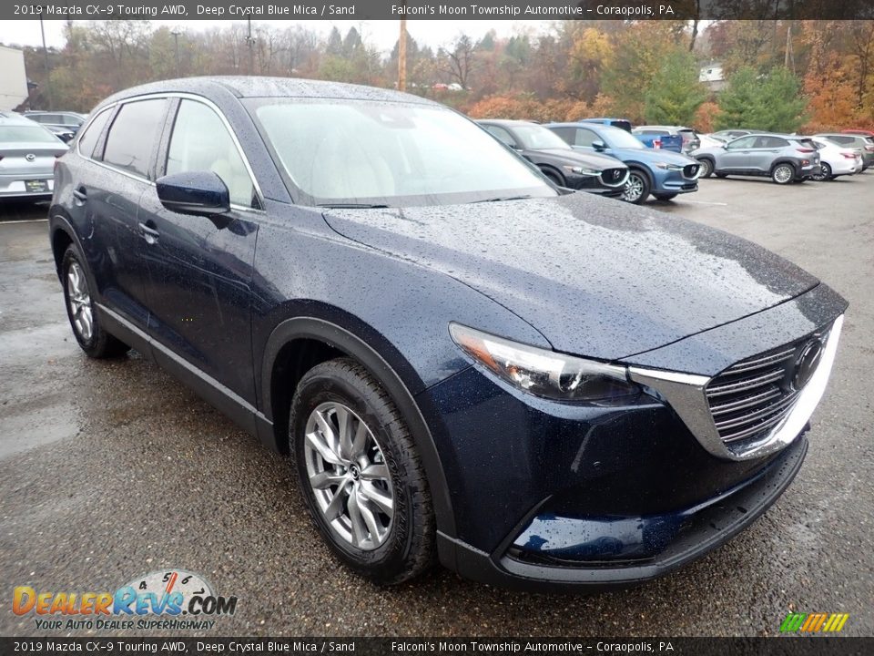 2019 Mazda CX-9 Touring AWD Deep Crystal Blue Mica / Sand Photo #3