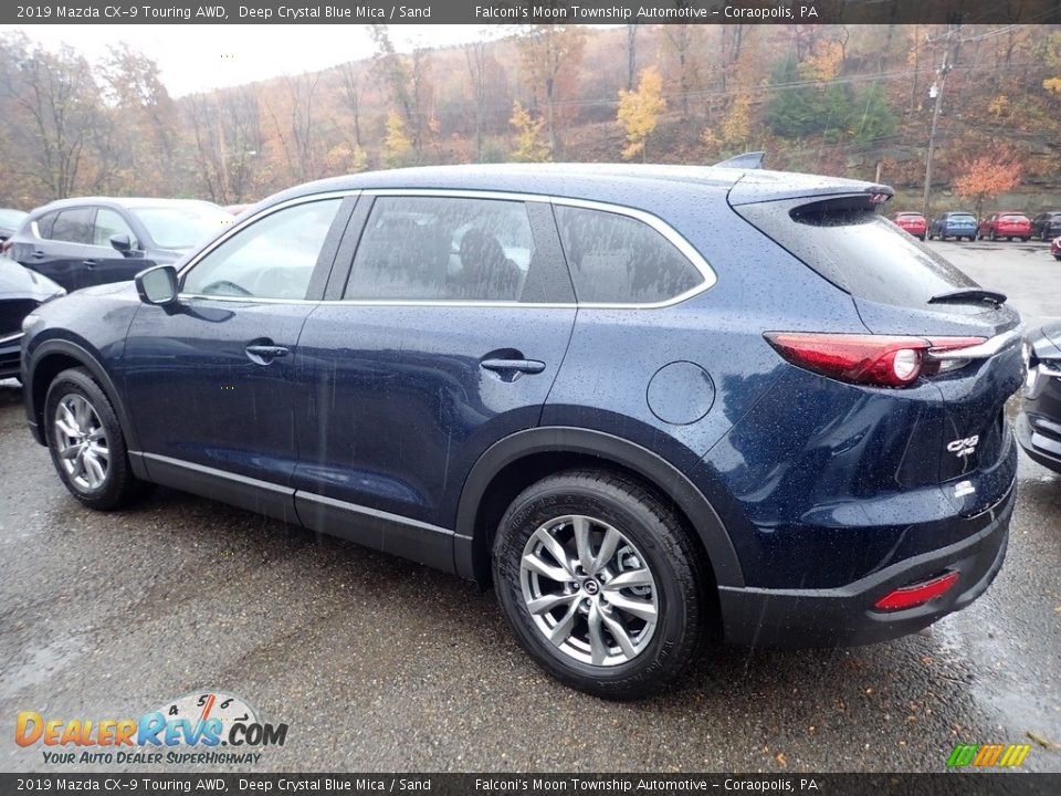 2019 Mazda CX-9 Touring AWD Deep Crystal Blue Mica / Sand Photo #6