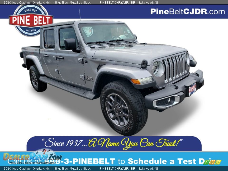 2020 Jeep Gladiator Overland 4x4 Billet Silver Metallic / Black Photo #1