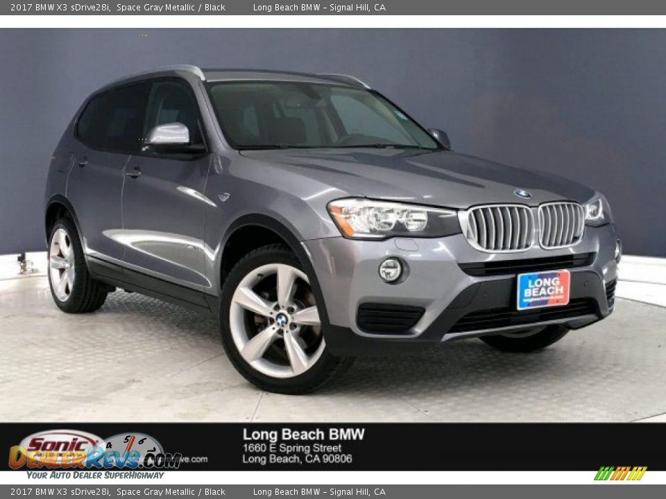 2017 BMW X3 sDrive28i Space Gray Metallic / Black Photo #1