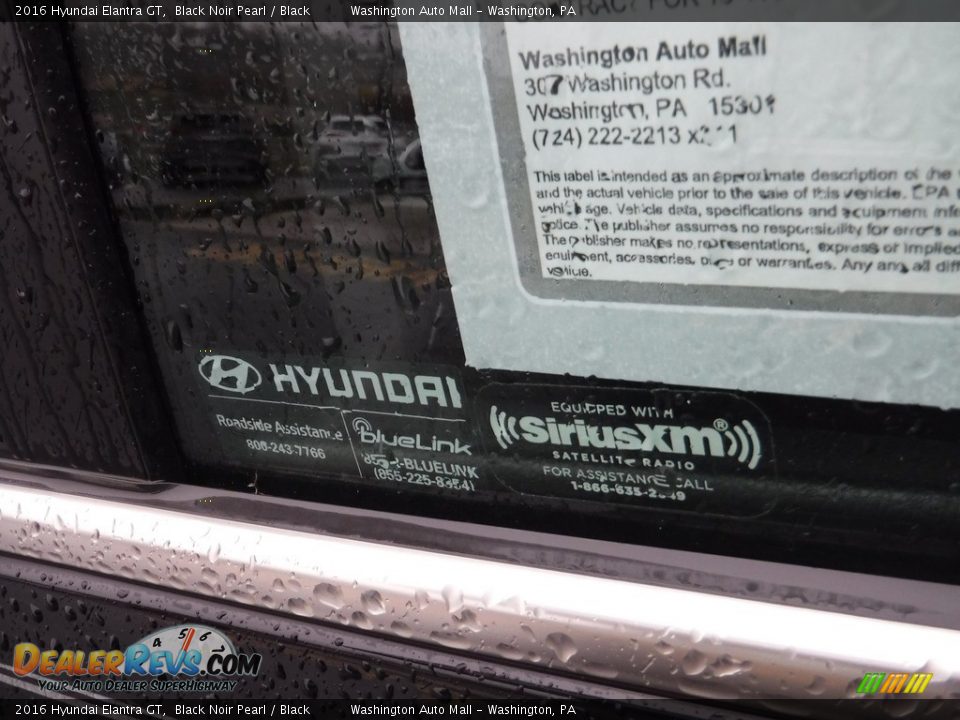 2016 Hyundai Elantra GT Black Noir Pearl / Black Photo #7