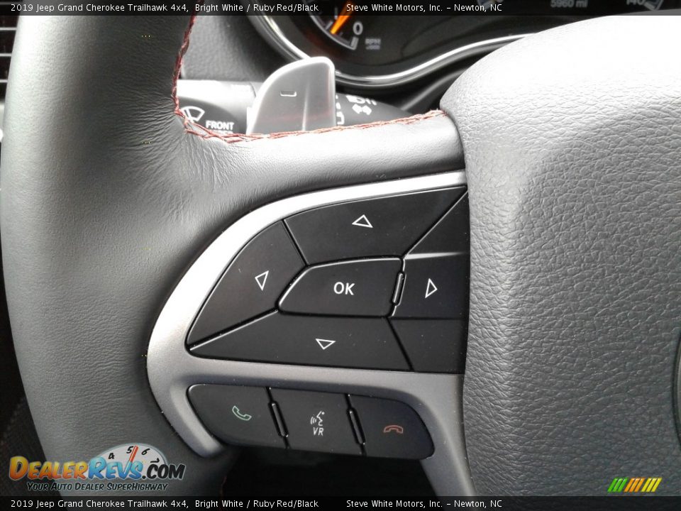 2019 Jeep Grand Cherokee Trailhawk 4x4 Bright White / Ruby Red/Black Photo #19