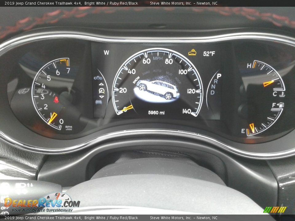 2019 Jeep Grand Cherokee Trailhawk 4x4 Bright White / Ruby Red/Black Photo #21