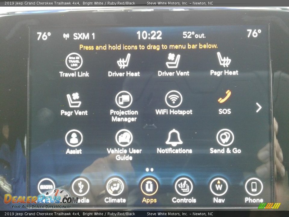 2019 Jeep Grand Cherokee Trailhawk 4x4 Bright White / Ruby Red/Black Photo #28