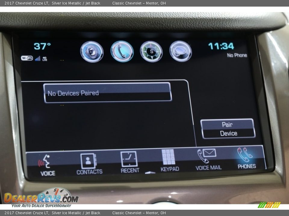 2017 Chevrolet Cruze LT Silver Ice Metallic / Jet Black Photo #11