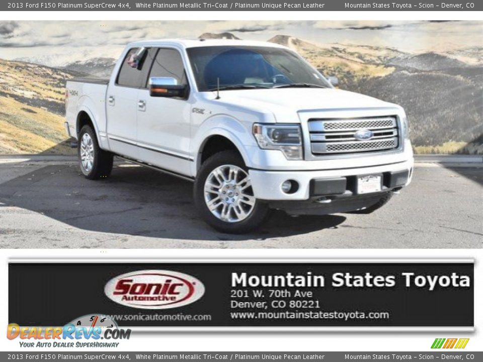 2013 Ford F150 Platinum SuperCrew 4x4 White Platinum Metallic Tri-Coat / Platinum Unique Pecan Leather Photo #1