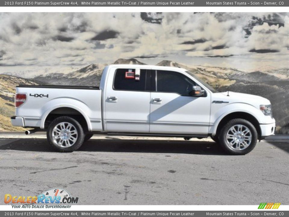 2013 Ford F150 Platinum SuperCrew 4x4 White Platinum Metallic Tri-Coat / Platinum Unique Pecan Leather Photo #2