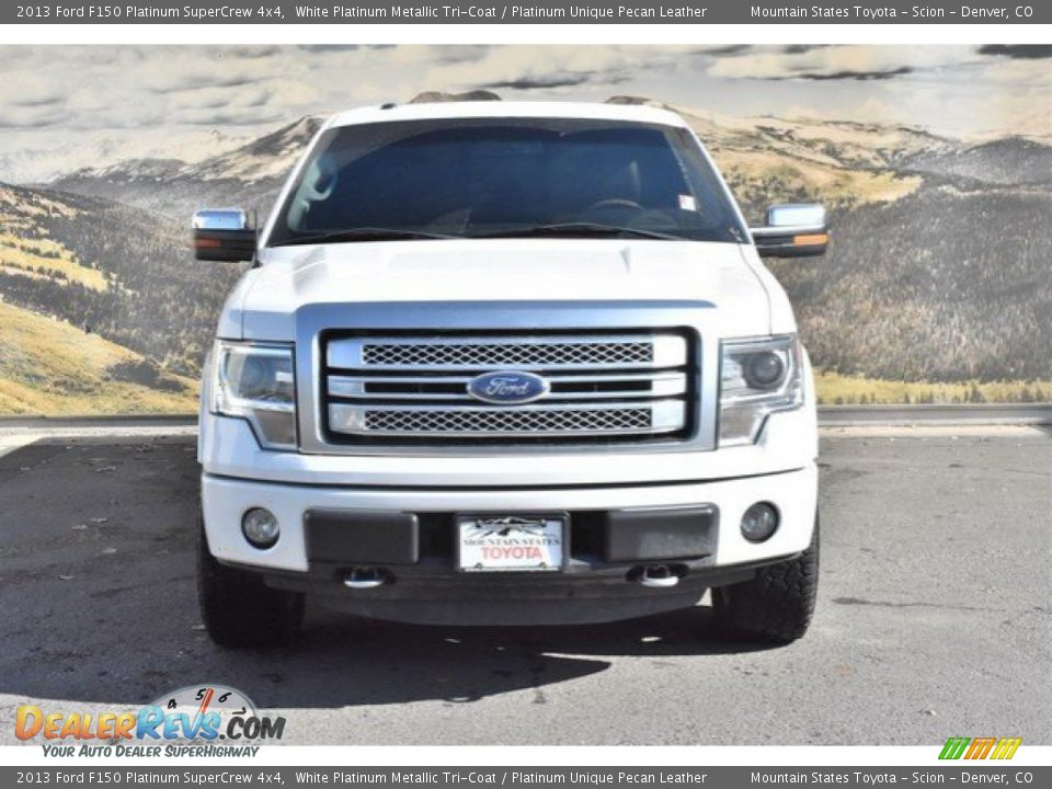 2013 Ford F150 Platinum SuperCrew 4x4 White Platinum Metallic Tri-Coat / Platinum Unique Pecan Leather Photo #4