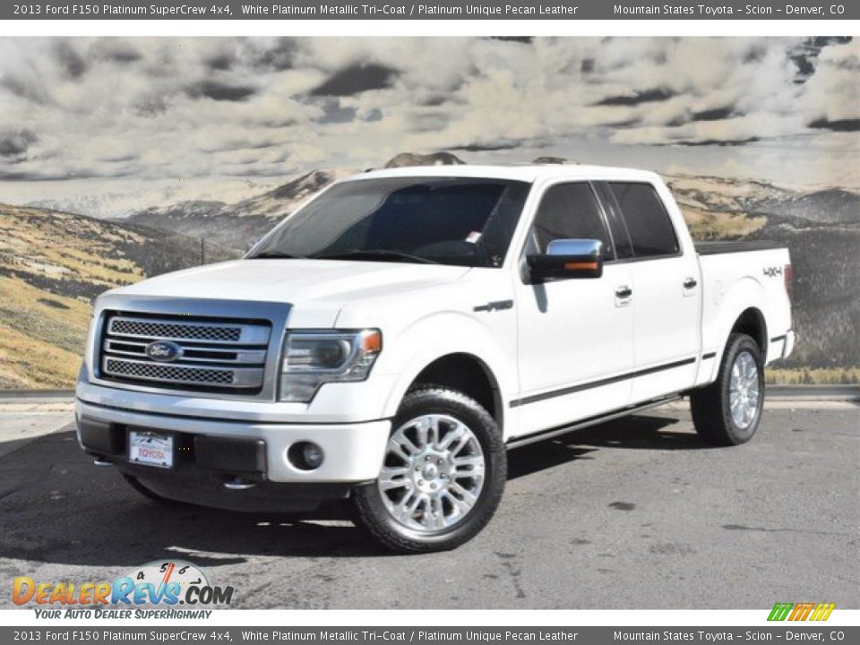 2013 Ford F150 Platinum SuperCrew 4x4 White Platinum Metallic Tri-Coat / Platinum Unique Pecan Leather Photo #5