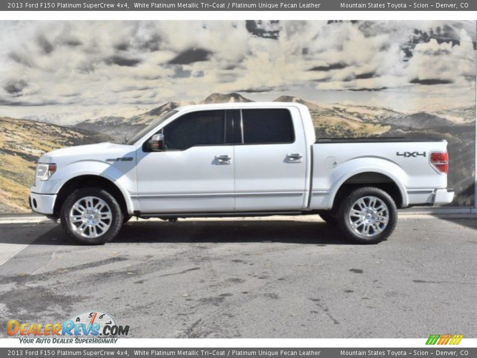 2013 Ford F150 Platinum SuperCrew 4x4 White Platinum Metallic Tri-Coat / Platinum Unique Pecan Leather Photo #6