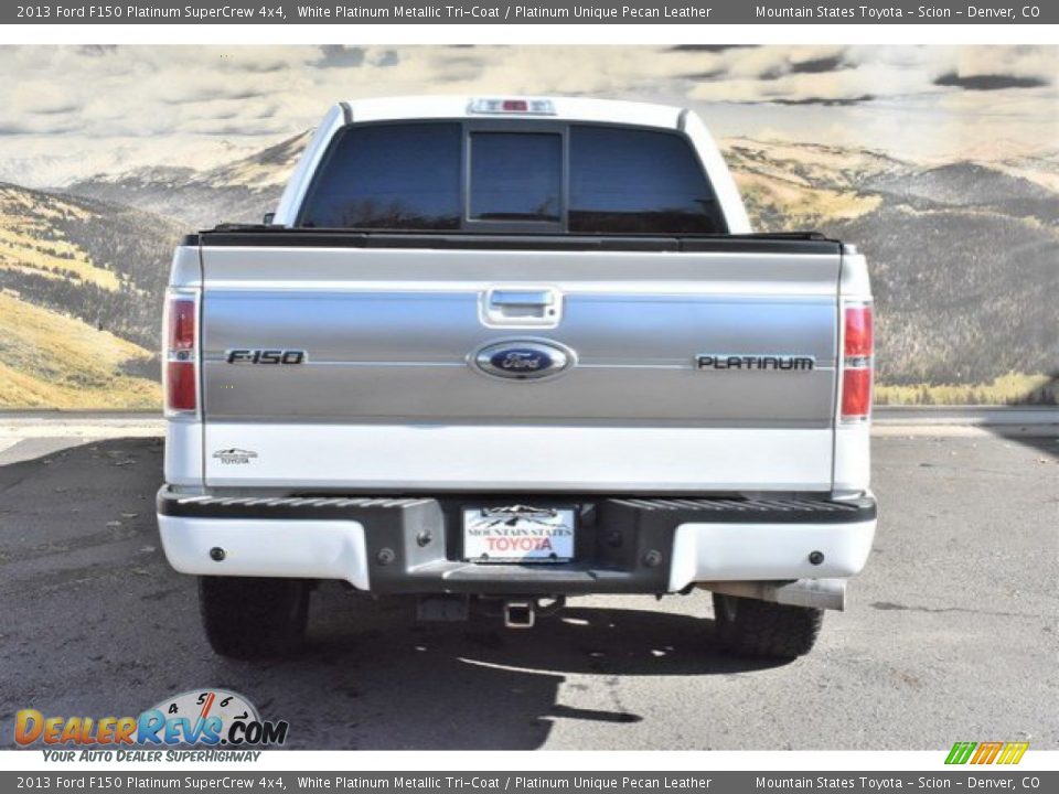 2013 Ford F150 Platinum SuperCrew 4x4 White Platinum Metallic Tri-Coat / Platinum Unique Pecan Leather Photo #8