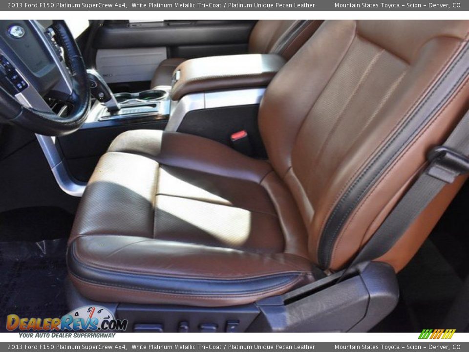 2013 Ford F150 Platinum SuperCrew 4x4 White Platinum Metallic Tri-Coat / Platinum Unique Pecan Leather Photo #11