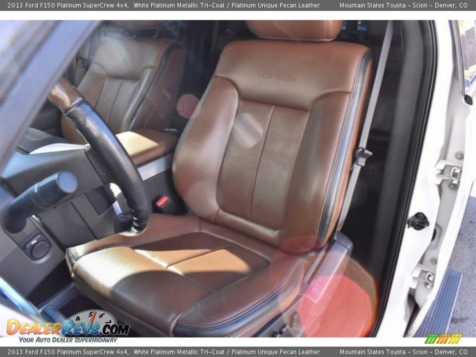 2013 Ford F150 Platinum SuperCrew 4x4 White Platinum Metallic Tri-Coat / Platinum Unique Pecan Leather Photo #12